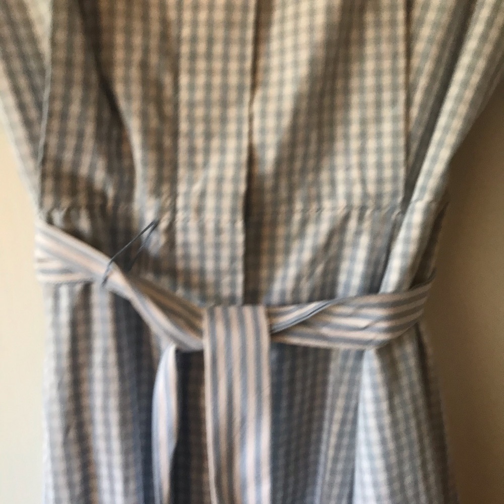Calvin Klein sz 10 Cotton Gingham Midi Shirt Dress - Picture 5 of 8